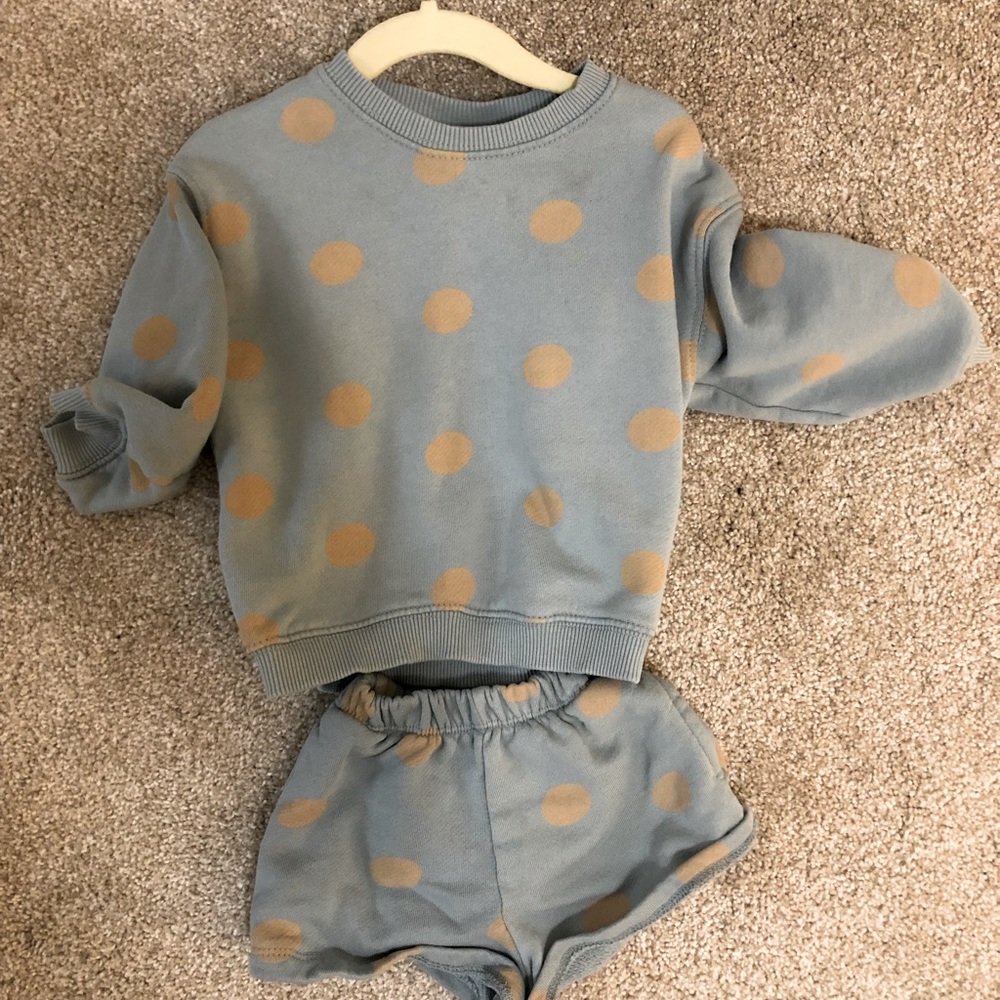 Zara Plush Polka Dot 2-piece set. 18-24 months